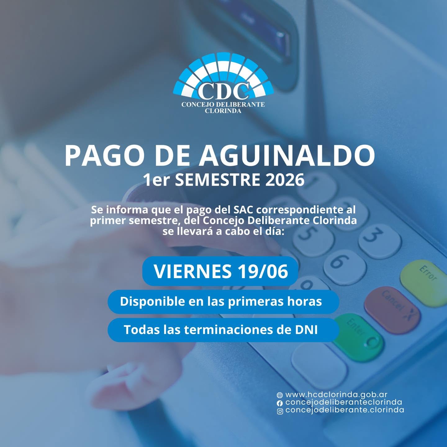 El Concejo Deliberante anunció la fecha de pago del Sueldo Anual Complementario