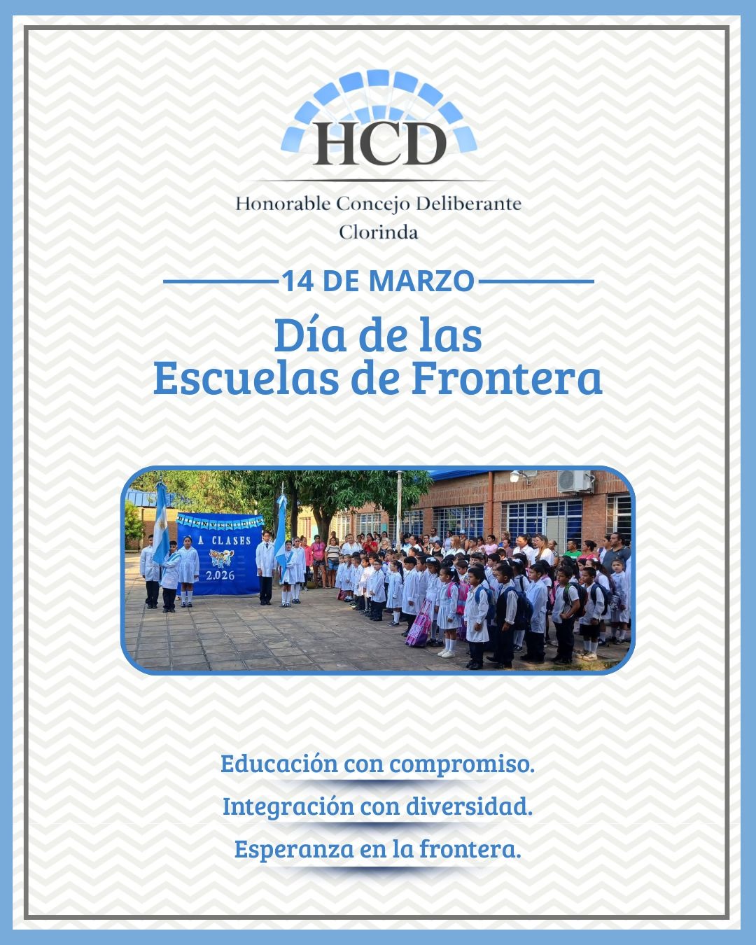 Día de las Escuelas de Frontera: El HCD de Clorinda destaca la labor de las instituciones locales